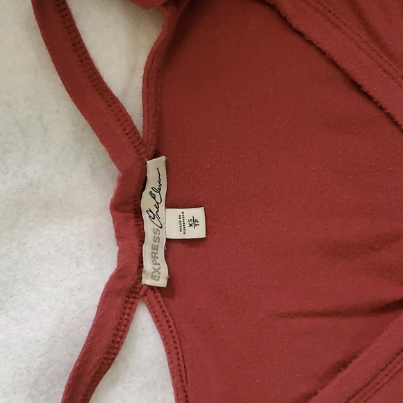 EXPRESS ONE ELEVEN RUST Cutout Shoulder Dolman Sleeve Top-VGUC-Sz XS - Picture 8 of 11